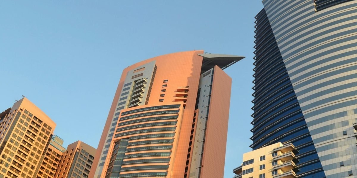 Modern Dubai residential towers and skyline