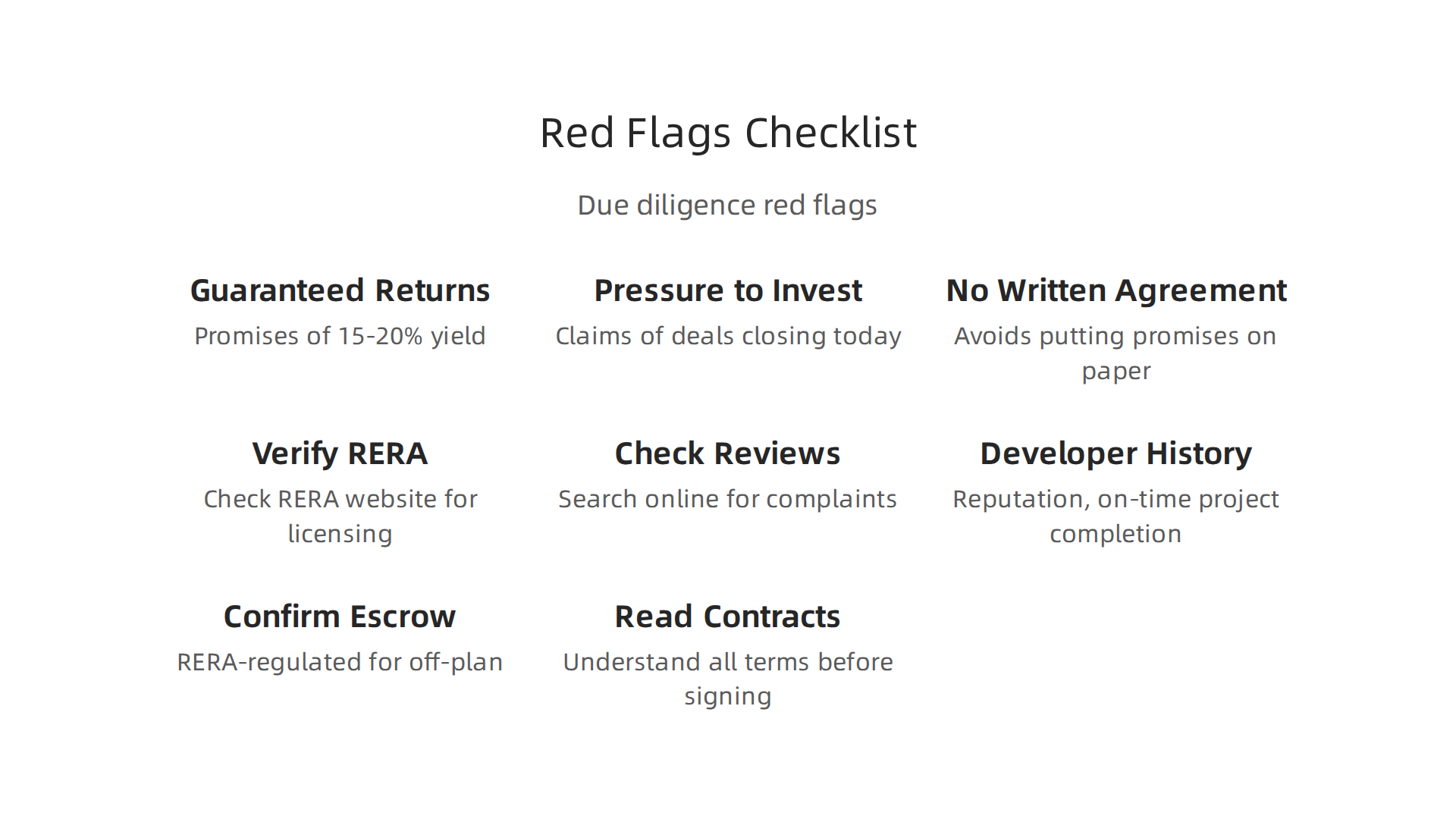 Key warning signs to look out for when choosing a real estate investment partner.