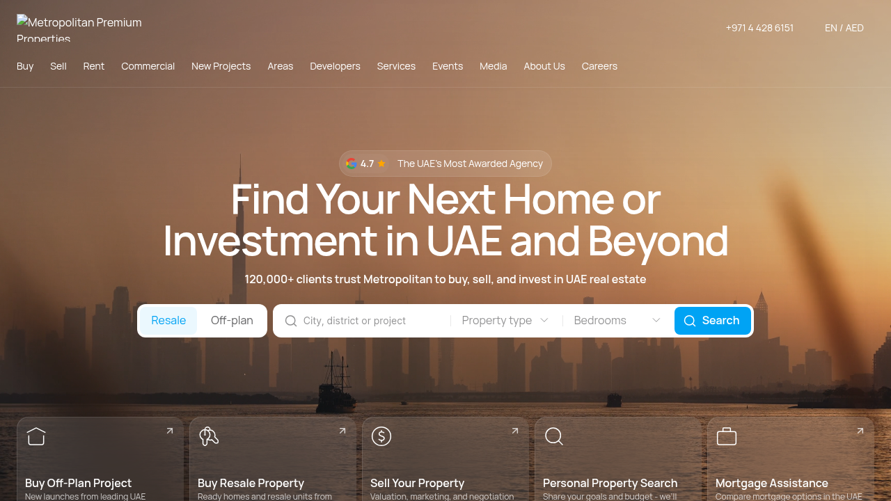 Explore Metropolitan Real Estate, a leading agency often referenced for Dubai market insights.