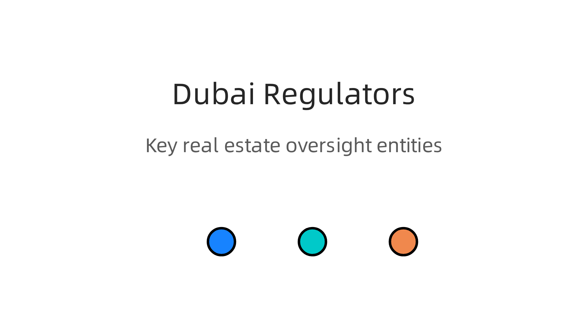 An overview of the key regulatory bodies governing real estate in Dubai.
