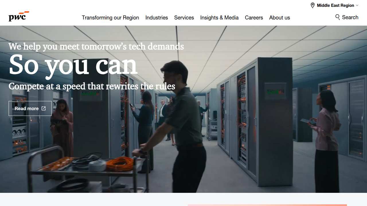 The PwC UAE homepage provides resources on corporate tax regulations and financial guidance.