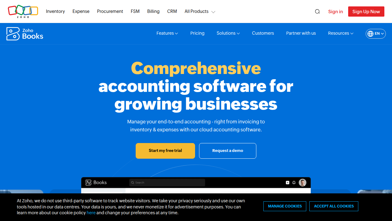 A look at Zoho Books, a popular accounting and tax software solution known for its UAE VAT support and affordability.