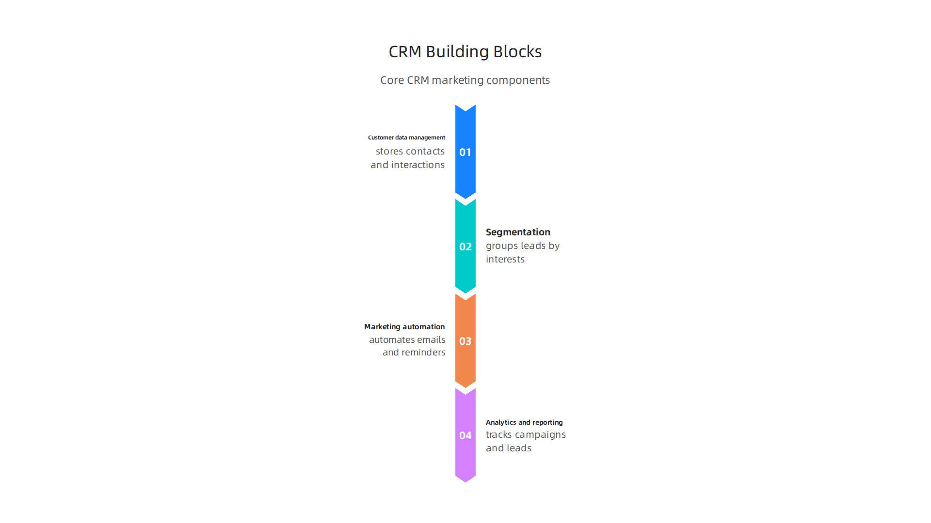 Understanding the fundamental components that make up a robust CRM marketing system for effective lead nurturing.