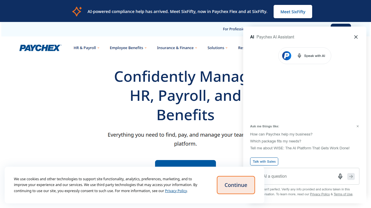 Paychex, a payroll and HR solutions provider, offering articles on tax-saving tips and planning strategies for small businesses.