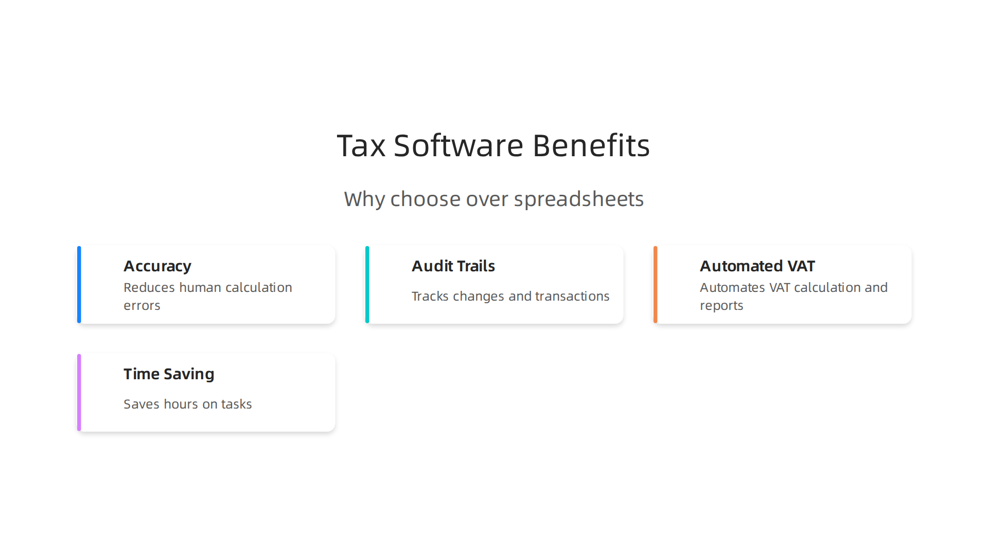 Dedicated tax and accounting software offers significant advantages over manual spreadsheets for Dubai investors.